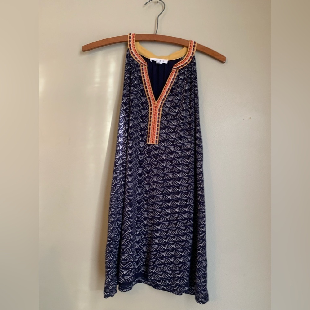 THML blouse embroidered shirt peasant boho tank top tunic